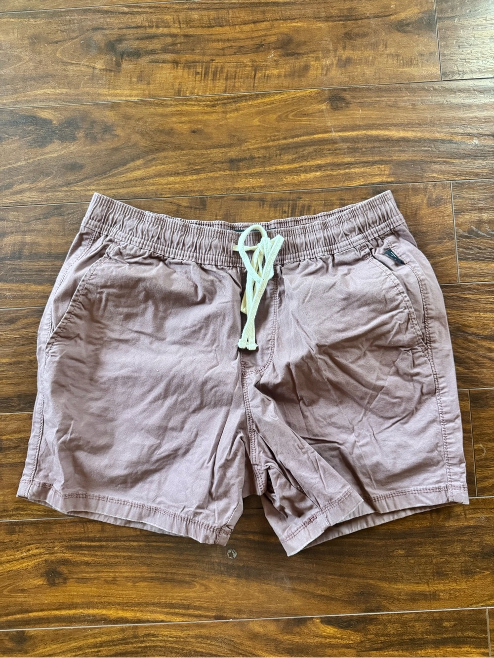 Hollister Mauve Drawstring Swim Trunks with White Tie